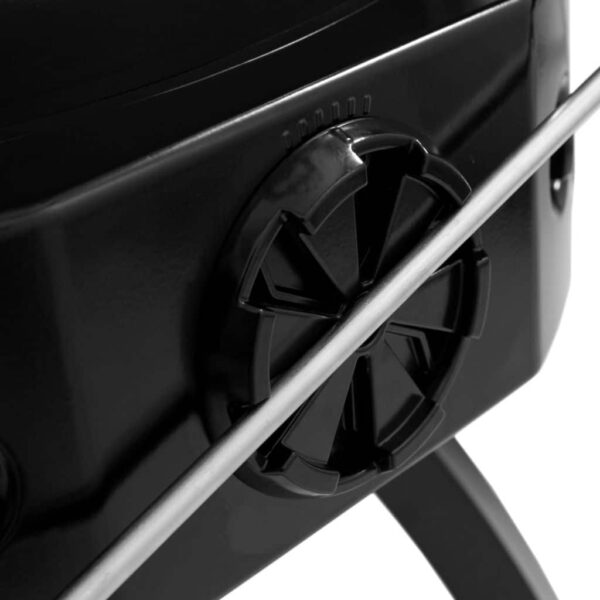 Barbecue à Charbon De Bois KEG Compass 13031 - Grille Fonte 30 Cm, Ventilateur Intégré, Portable