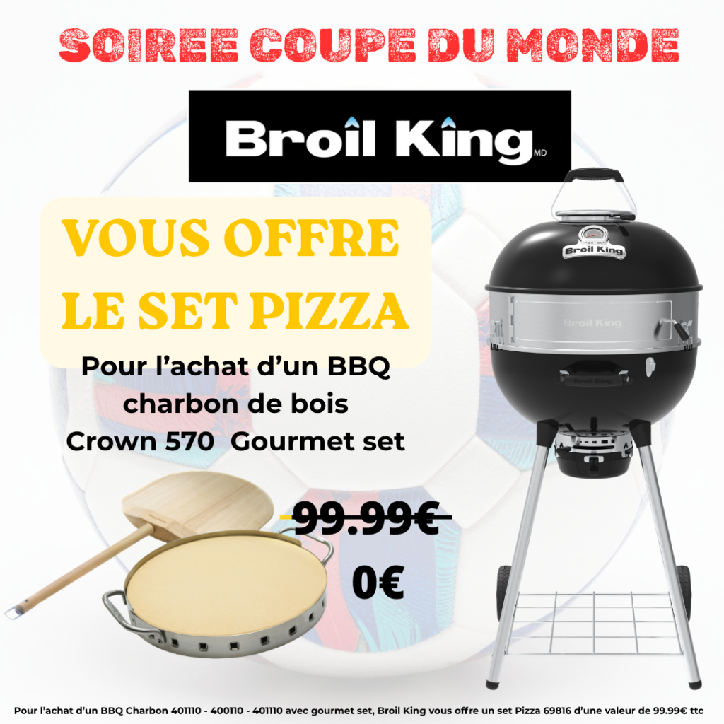 barbecue charbon kettle crown 57 cm gourmet set / coupe du monde